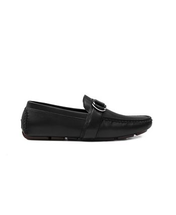 Mocassim Aston Marc Charter Masculino com Fivela Lateral Preto Tamanho 10,5 M