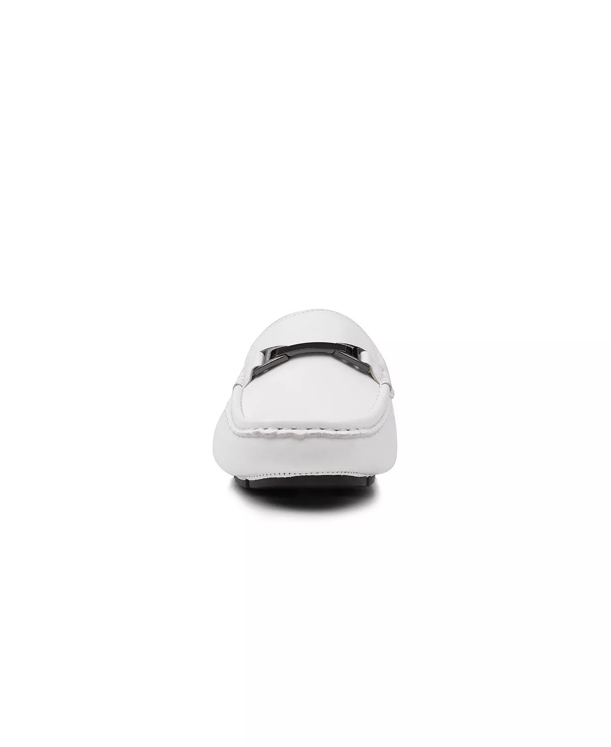 Mocassim Aston Marc Charter Masculino com Fivela Lateral, Branco, Tamanho 11 M