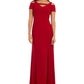 Vestido de festa feminino Nightway com decote em V e decote em V, vermelho, tamanho 8