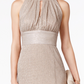Vestido feminino R &amp; M Richards Shimmer Gown dourado tamanho 4