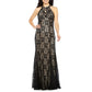 Vestido de festa feminino Nightway com decote em V e alças finas, preto, tamanho 14