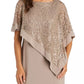 Vestido tubinho com lantejoulas R &amp; M Richards feminino marrom tamanho 4 pequeno