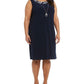 Vestido com colar e jaqueta estampada feminina R &amp; M Richards, azul, tamanho 22W