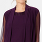 Vestido e jaqueta Duster femininos R &amp; M Richards, roxo, tamanho 16
