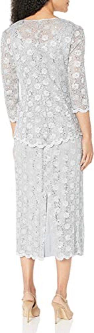 Vestido feminino R &amp; M Richards com jaqueta de renda e balanço, 2 peças, Gary, tamanho 14