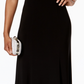 Vestido feminino R &amp; M Richards Illusion com detalhes em contas, corte A, preto, tamanho 8