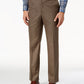 Calça social masculina Michael Kors com frente lisa, marrom, tamanho 34x32