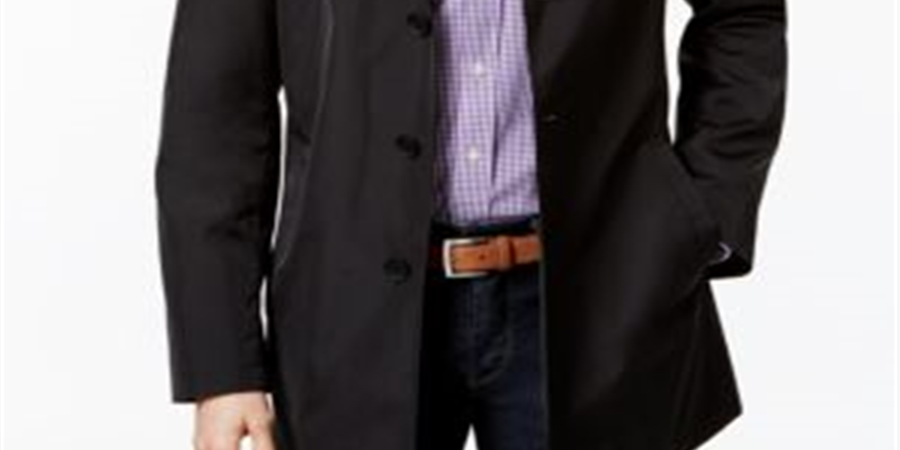 Jaqueta impermeável masculina Calvin Klein preta tamanho 40