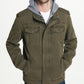 Jaqueta Trucker com Capuz e Forro Sherpa Levi's Masculina, Tamanho Médio, Verde