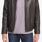 Jaqueta de couro masculina Marc New York Moto marrom tamanho pequeno