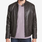 Jaqueta de couro masculina Marc New York Moto marrom tamanho pequeno