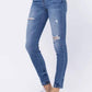 Judy Blue - RAINBOW EMBROIDERY POCKET SKINNY JEAN - PLUS