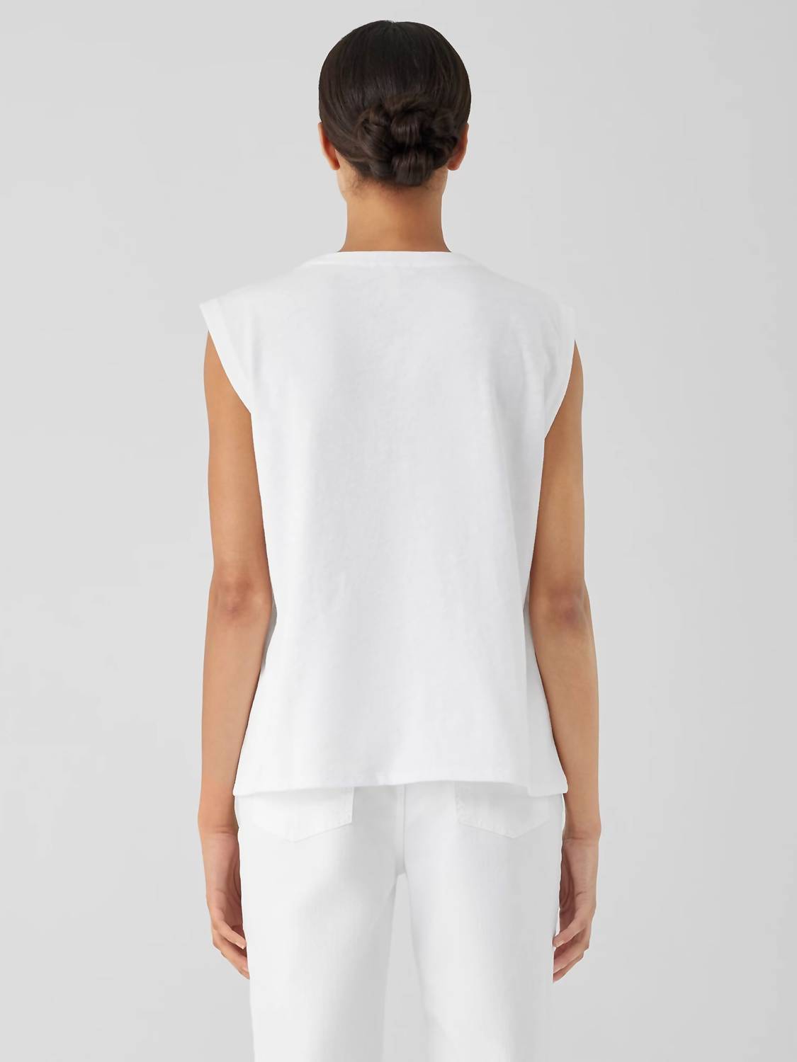 Eileen Fisher - Cozy Organic Cotton Slub Round Neck Tank