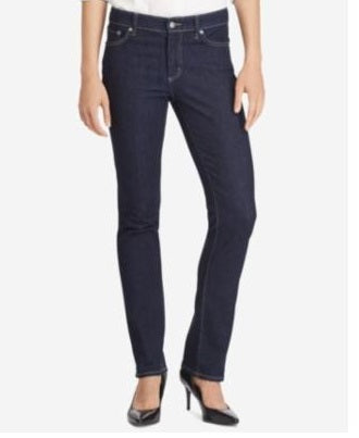 Calça jeans feminina Ralph Lauren Premier Straight Jeans azul tamanho 12