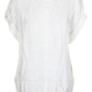 Camisa Ralph Lauren Feminina Manga Dolman de Linho Branca Tamanho 2X