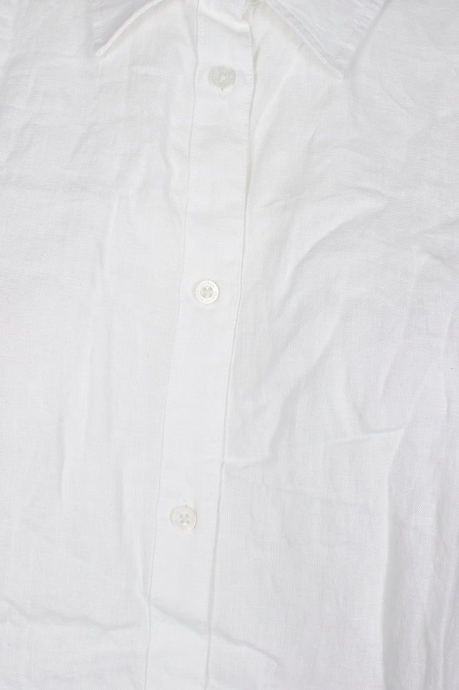 Camisa Ralph Lauren Feminina Manga Dolman de Linho Branca Tamanho 2X