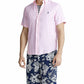 Camisa Polo Ralph Lauren Masculina Manga Curta de Linho Rosa Tamanho P
