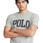 Camiseta Polo Ralph Lauren Masculina Classic-Fit Logo Jersey Cinza Tamanho GG