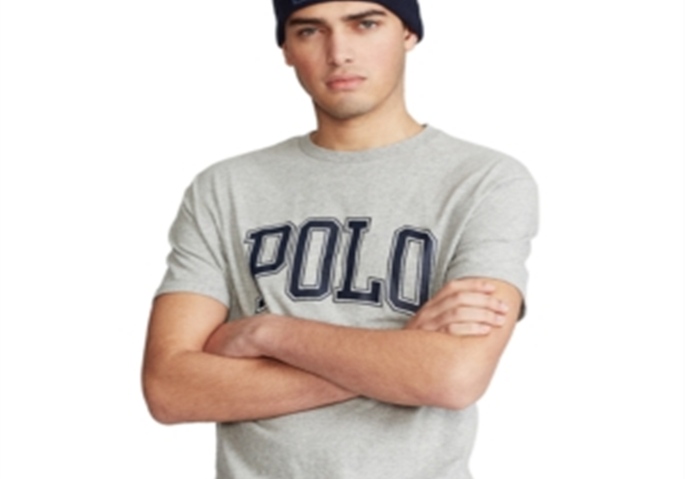 Camiseta Polo Ralph Lauren Masculina Classic-Fit Logo Jersey Cinza Tamanho GG