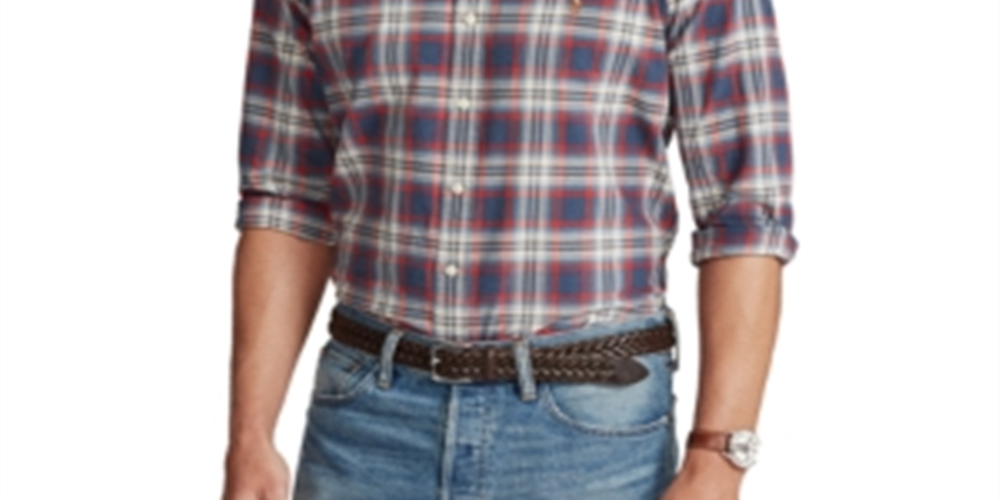 Camisa Oxford Xadrez Masculina Polo Ralph Lauren Classic Fit Tamanhos Variados Grande