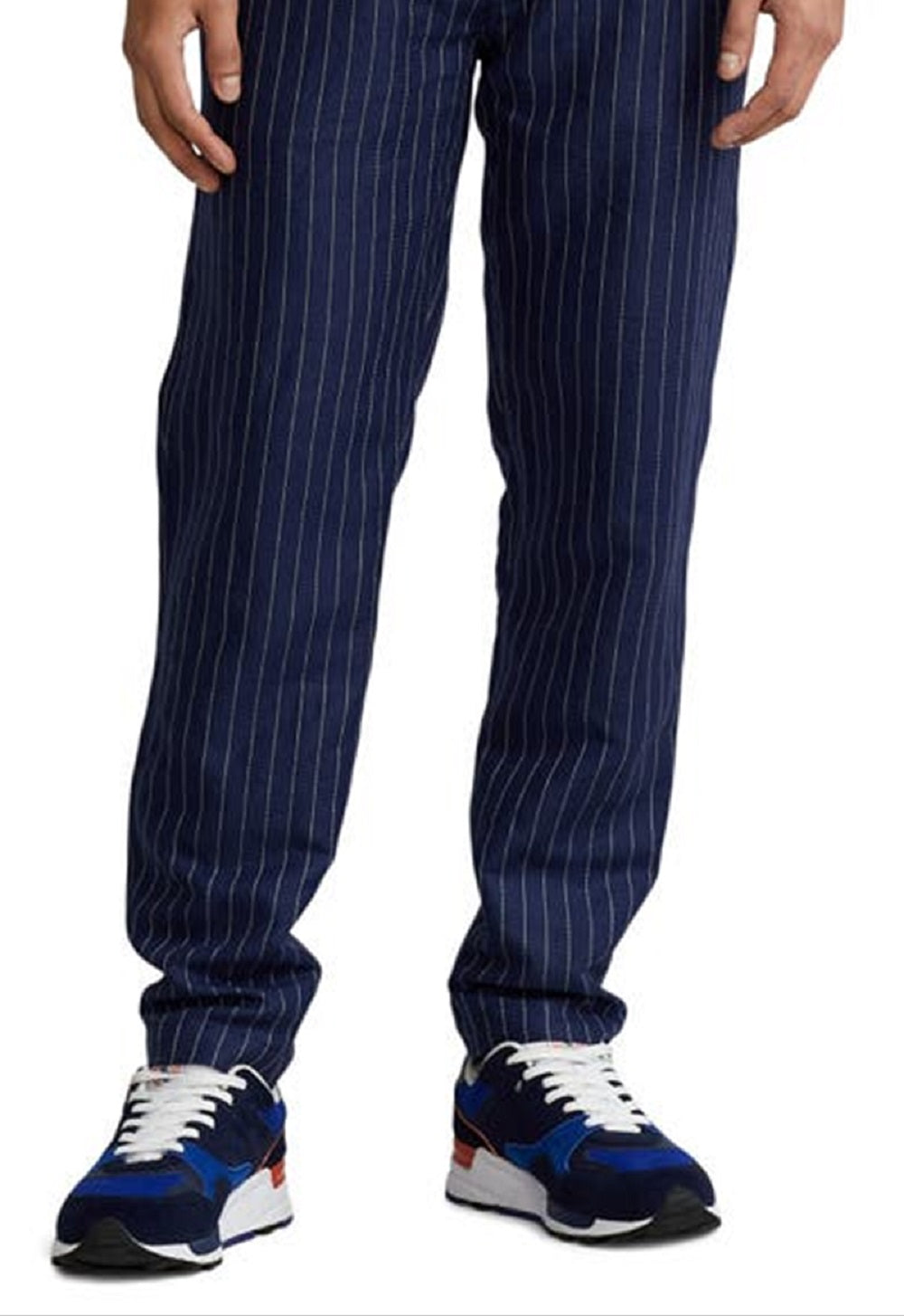 Calça Polo Ralph Lauren Masculina de Linho Misto Azul Tamanho P