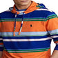 Camiseta Polo Ralph Lauren Masculina Listrada com Capuz Laranja Tamanho P