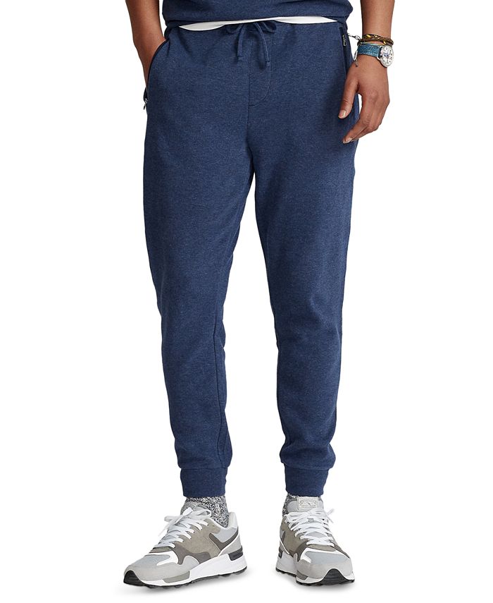 Calça jogger masculina Polo Ralph Lauren de luxo em jersey azul, tamanho XX-G