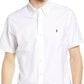 Camisa Polo Ralph Lauren Masculina Manga Curta Algodão Botão Down Branca Tamanho X-G