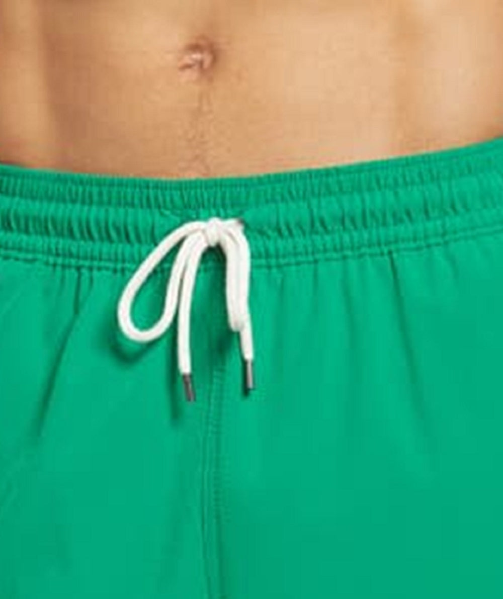 Calção de banho masculino Polo Ralph Lauren Traveler Solid, verde, tamanho médio