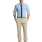 Calça de sarja clássica elástica masculina Polo Ralph Lauren, tamanho 36x36, marrom