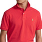 Camisa polo masculina de algodão Polo Ralph Lauren vermelha tamanho XX-G