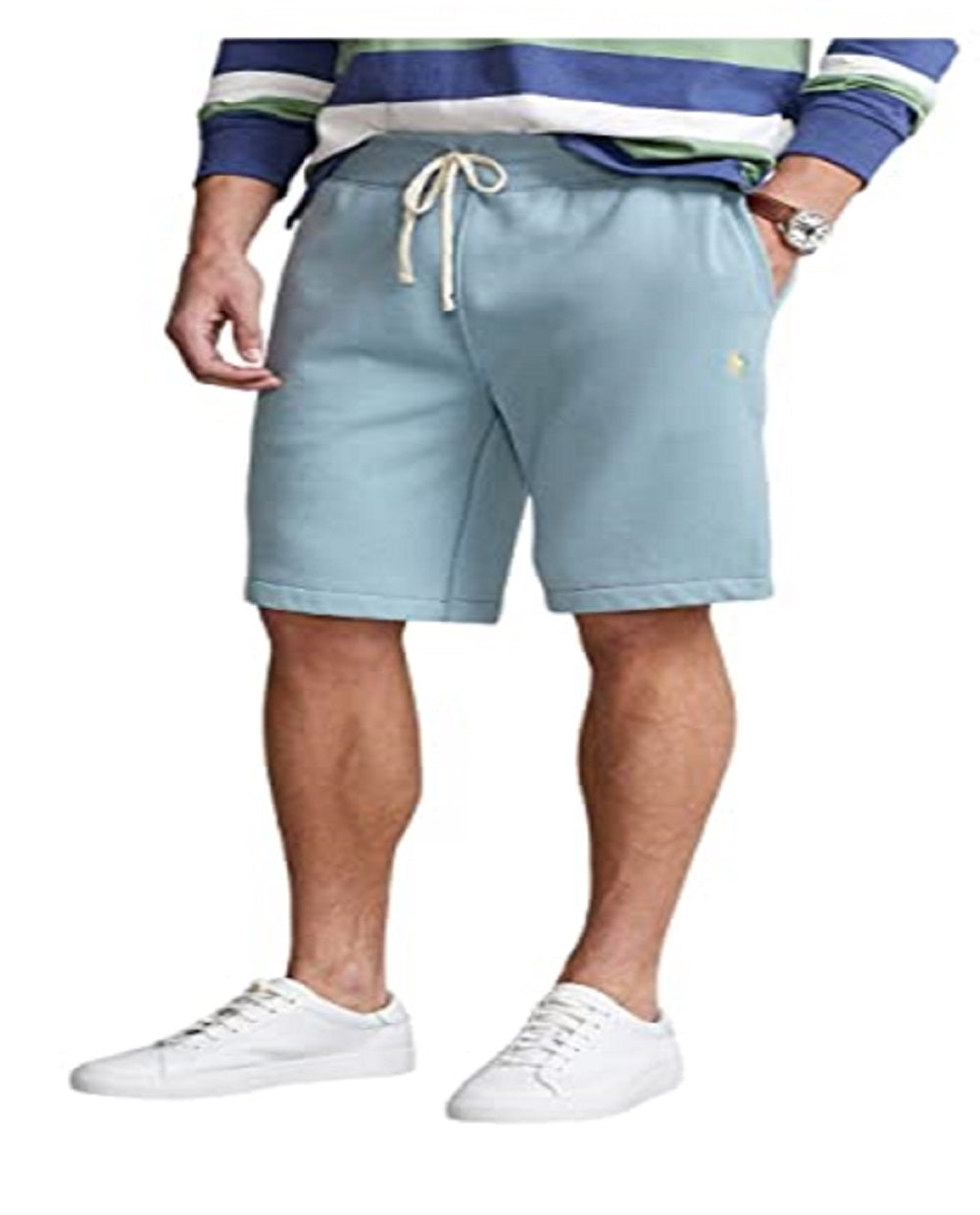 Polo Ralph Lauren Shorts de lã relaxado masculino azul tamanho extragrande