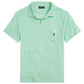 Camisa polo Ralph Lauren masculina personalizada slim fit Terry, verde, tamanho médio