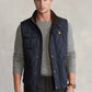 Colete acolchoado repelente de água masculino Polo Ralph Lauren, azul, tamanho X-S