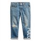 Calça jeans Ralph Lauren Polo Astor Slim Boyfriend para meninas, azul, tamanho 6X