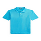 Camisa polo infantil Ralph Lauren de algodão em malha, azul, tamanho pequeno