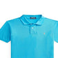 Camisa polo infantil Ralph Lauren de algodão em malha, azul, tamanho pequeno