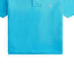 Camisa polo infantil Ralph Lauren de algodão em malha, azul, tamanho pequeno