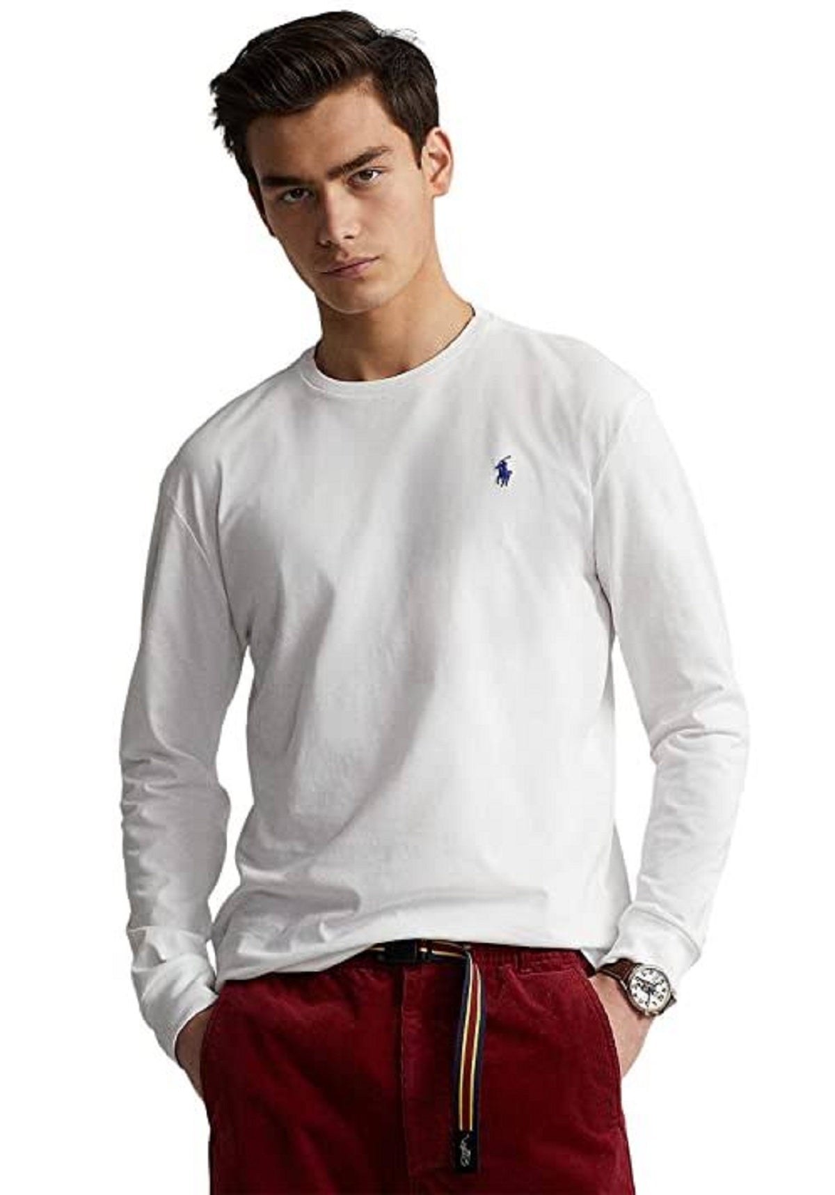 Camiseta Polo Ralph Lauren Masculina Classic Fit Polo Pony Jersey Branca Tamanho XX-G