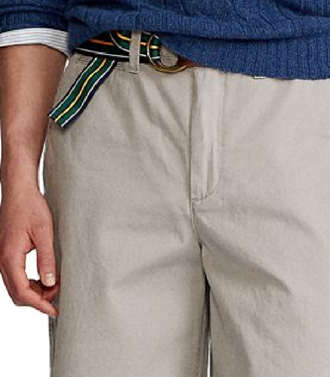 Shorts Polo Ralph Lauren Masculino Slim Fit Algodão Misto Cinza Tamanho 36