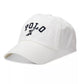 Boné chino masculino Polo Ralph Lauren com logotipo, branco, tamanho regular
