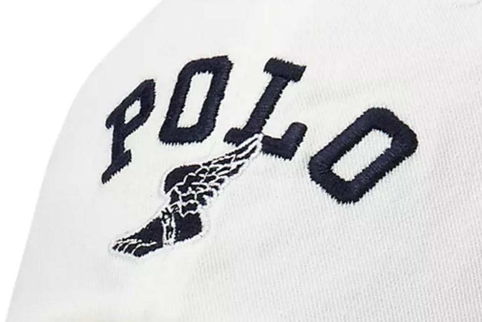 Boné chino masculino Polo Ralph Lauren com logotipo, branco, tamanho regular