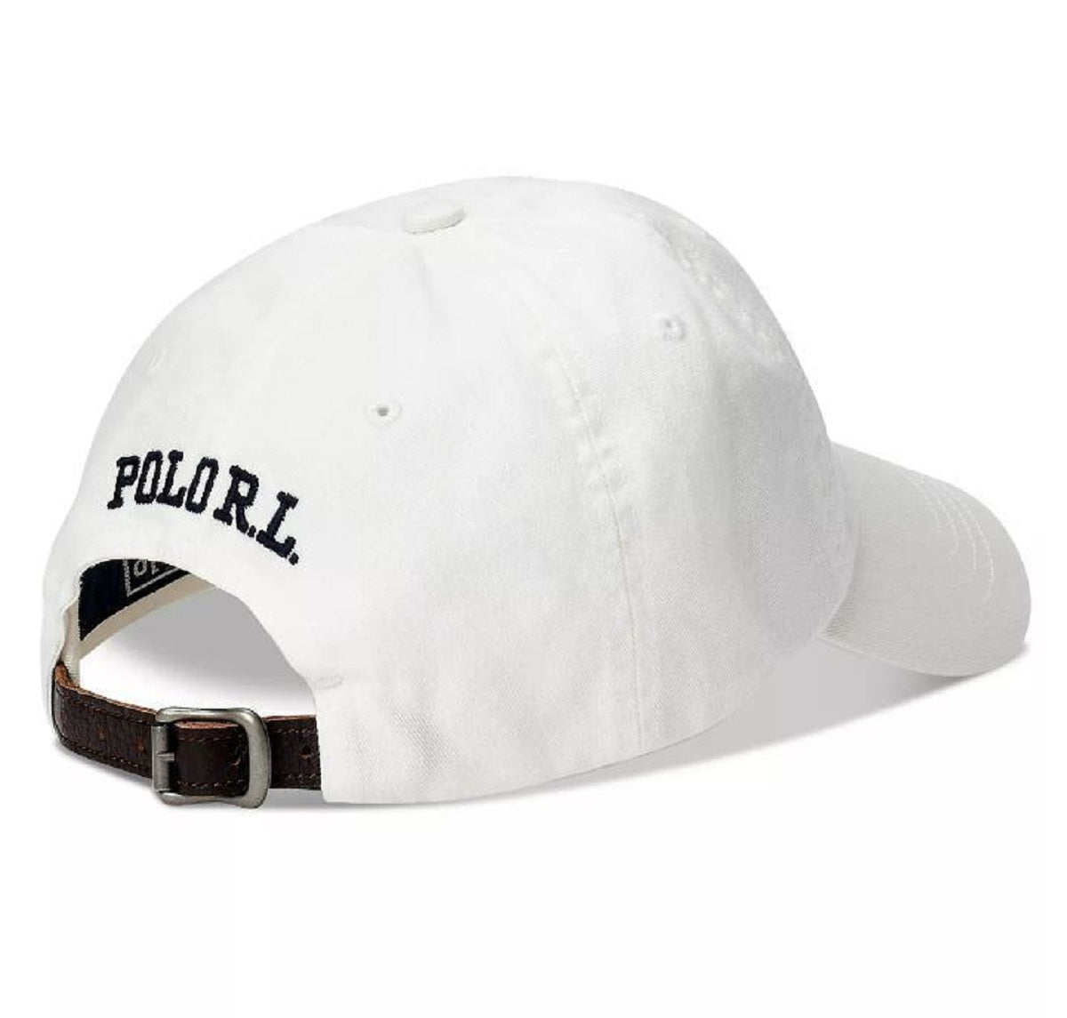 Boné chino masculino Polo Ralph Lauren com logotipo, branco, tamanho regular