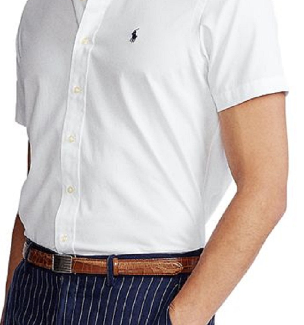 Camisa Polo Ralph Lauren Classic Fit Performance Masculina Branca Tamanho Grande