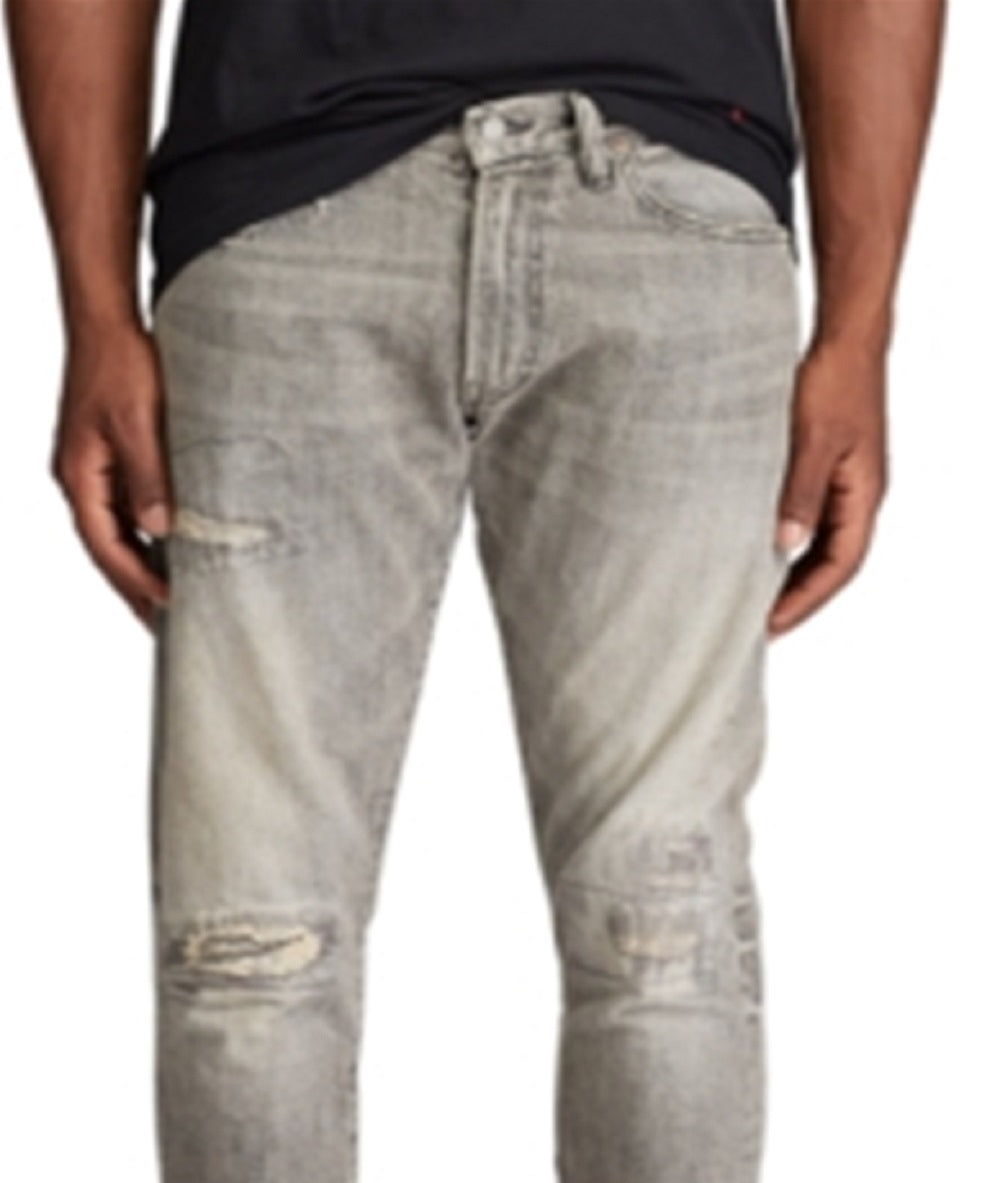 Calça jeans Polo Ralph Lauren Sullivan Slim Graphic Masculina Cinza Tamanho 36X34