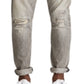 Calça jeans Polo Ralph Lauren Sullivan Slim Graphic Masculina Cinza Tamanho 36X34