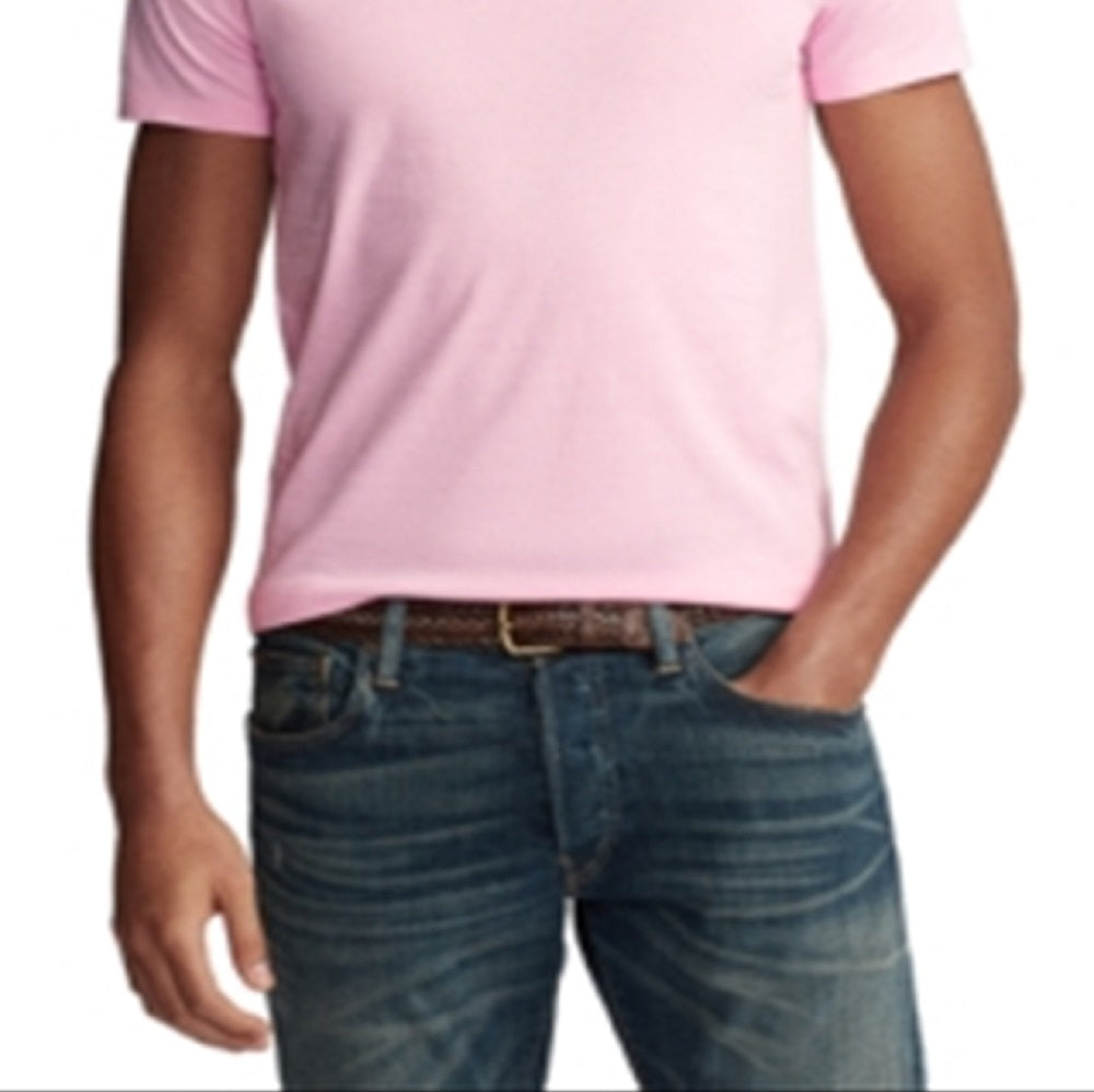 Camiseta Polo Ralph Lauren Classic Fit Masculina Rosa Tamanho Grande