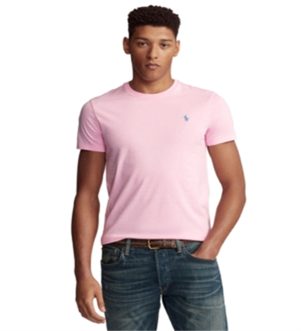Camiseta Polo Ralph Lauren Classic Fit Masculina Rosa Tamanho Grande