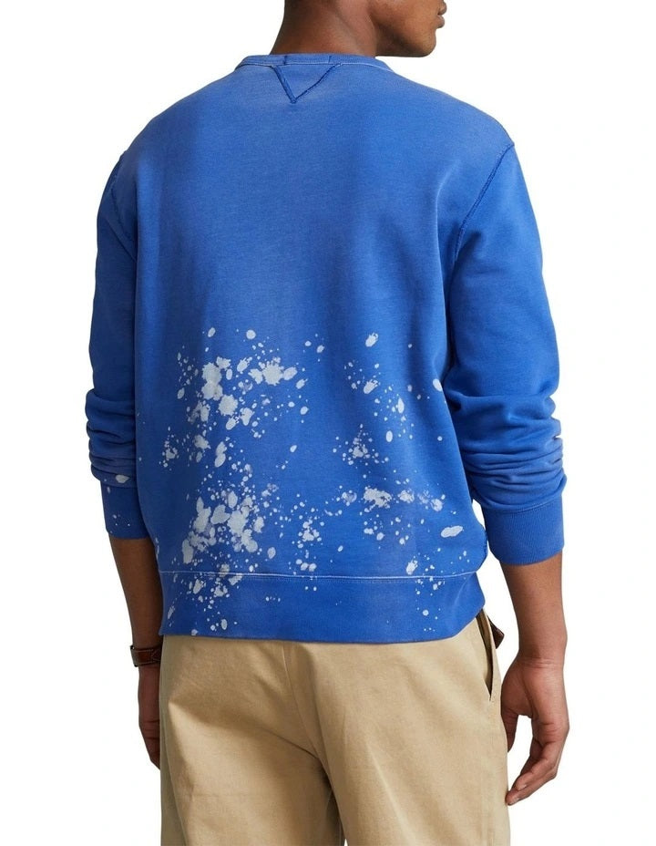 Moletom Polo Ralph Lauren com Logo Fleece Azul Tamanho 2XL