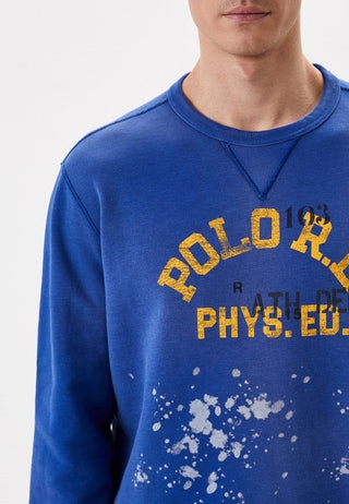 Moletom Polo Ralph Lauren com Logo Fleece Azul Tamanho 2XL